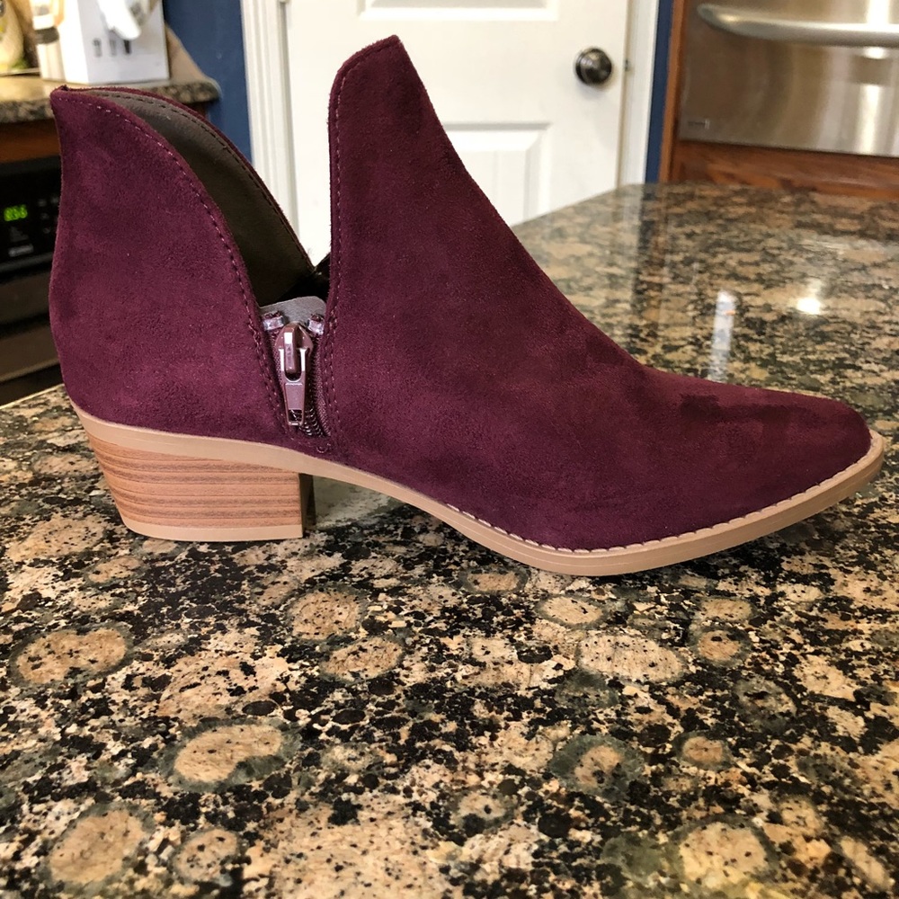 Soda Booties in a Wine Color
